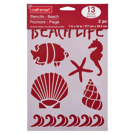 12 Pack: Seaside Stencils, 7" x 10" Craft Smart®